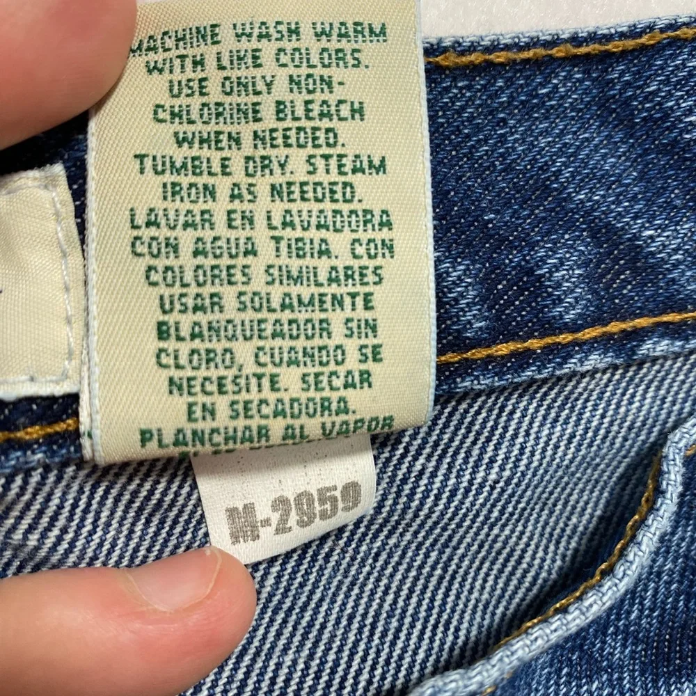 St. John’s Bay Classic Fit Dad Jeans Size 16 Straight Leg Dark Blue Denim